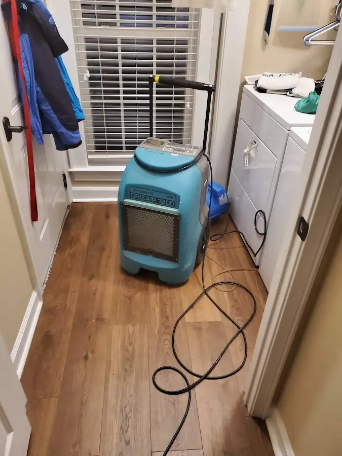 Commercial dehumidifier deployed for Flood Damage Cleanup in Colleyville