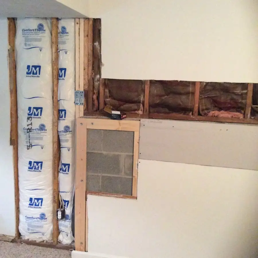 Wall insulation replacement during Contents Cleaning & Restoration in Colleyville